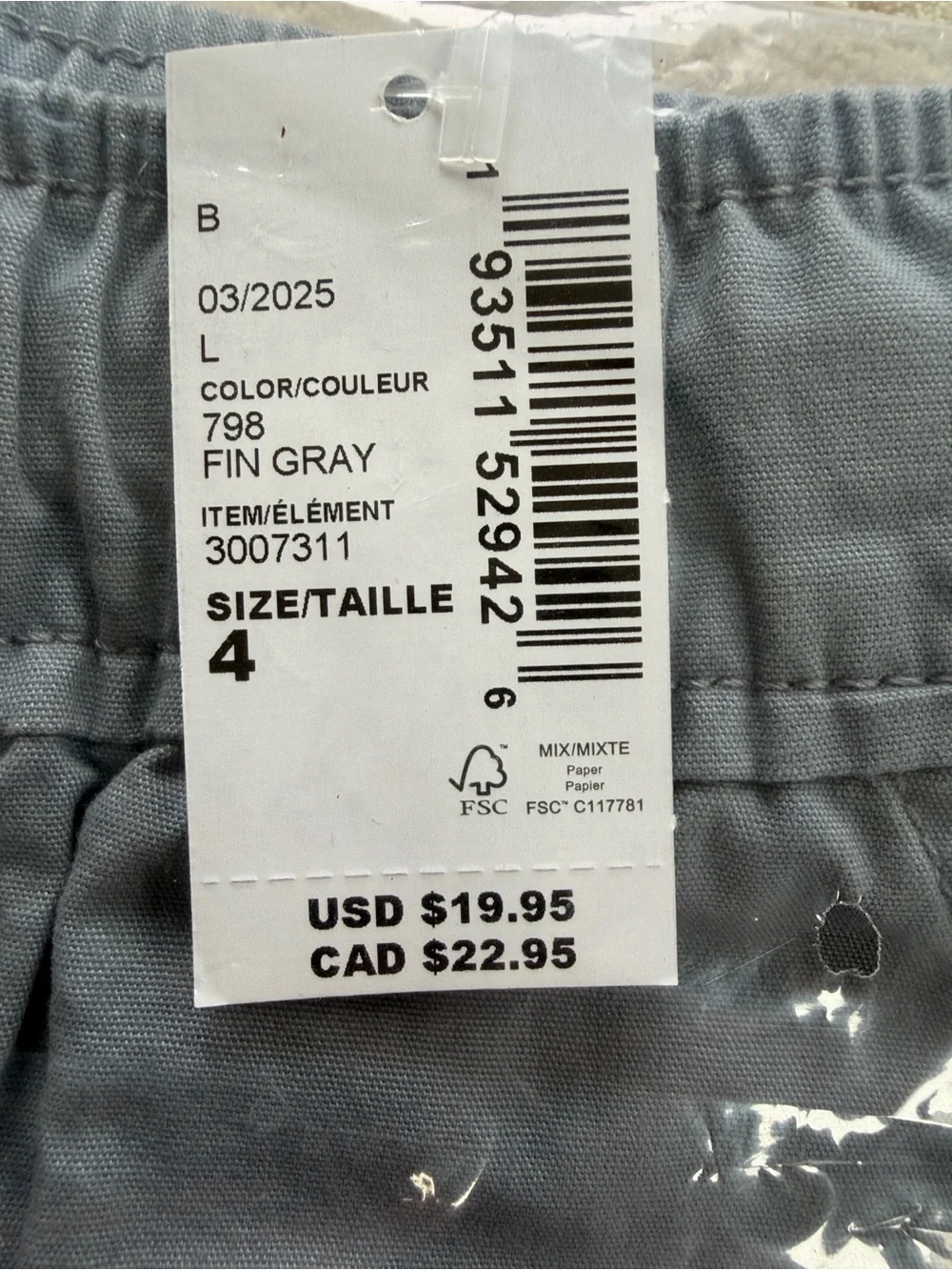 The Children's Place Light Gray Jogger Shorts 2 pack